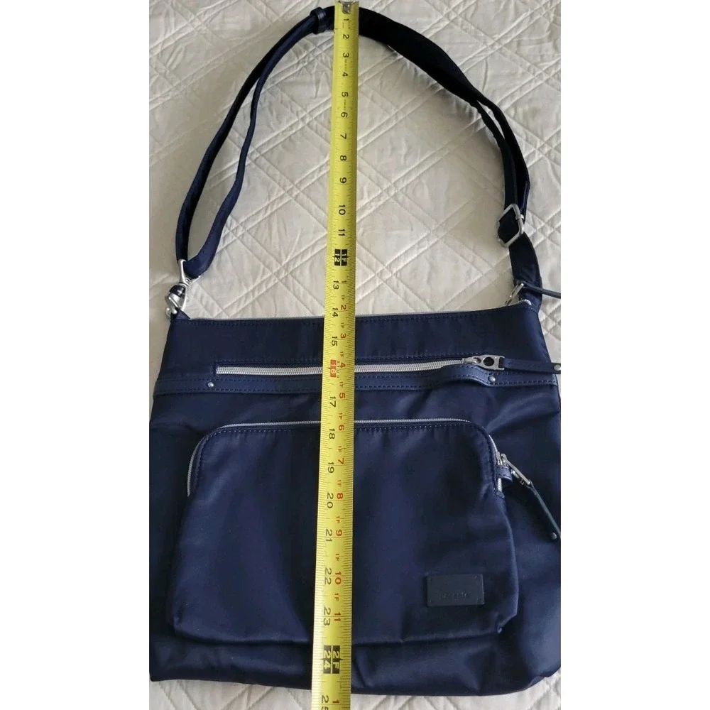 Pacsafe Crossbody Organizer Bag Anti-Theft RFID Adjustable Straps Navy - Picture 4 of 16
